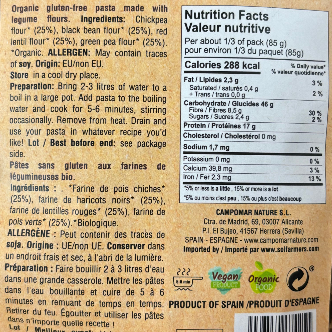 Pasta Casarecce Legume - Pasta Casarecce Legumbres. Mas Vell, 250g