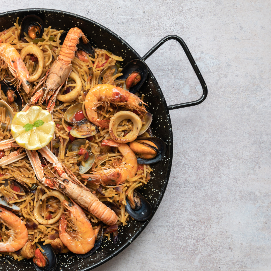 Enameled Paella Pan Suitable for Induction 30cm - 38cm - Solfarmers