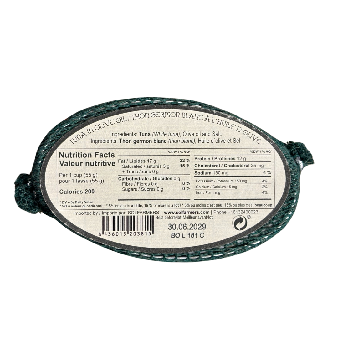 Gourmet White Tuna in Olive Oil "Bonito del norte blanco en aceite de oliva" Conservas de Cambados - Solfarmers