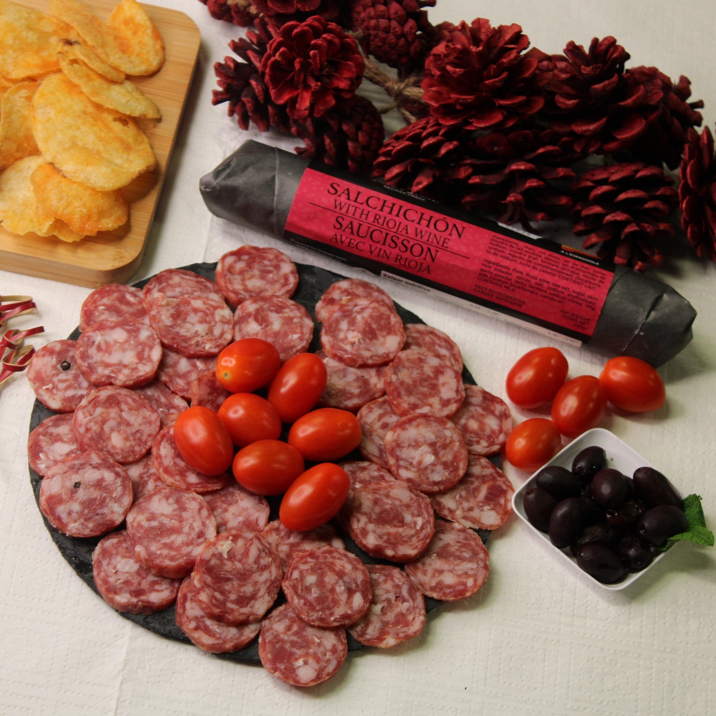 DON JOSÉ. Spanish Salchichon with Rioja Wine - Salchichón Español con Vino Rioja, Stick 225g