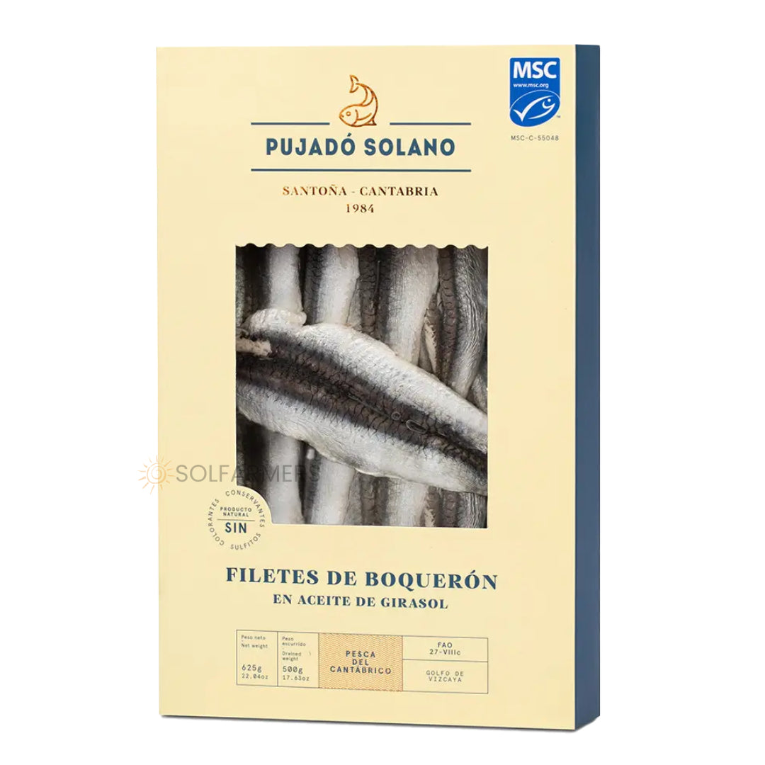 White Anchovies in Sunflower Oil - Boquerones. Pujado Solano, 625g