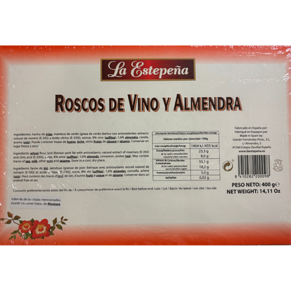 La Estepeña roscos de vino y almendra/ Almond Round Pastries, 400gr