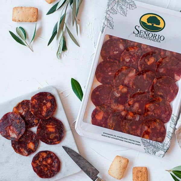 Acorn-Fed Iberian Chorizo "Chorizo Ibérico de Bellota". Señorio de Montanera. Sliced 100gr - Solfarmers