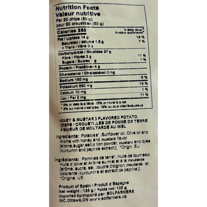 Inessence potato chips honey mustard - Solfarmers