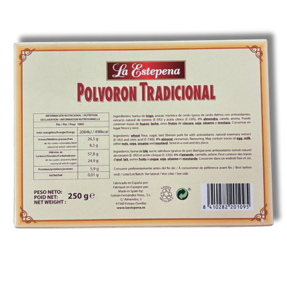 La Estepeña polvoron tradicional / traditional almond cookie, 250g - Solfarmers
