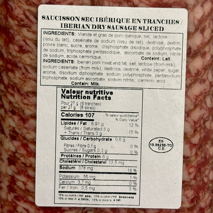 Iberian Salchichon Sliced La Barrica, 80g