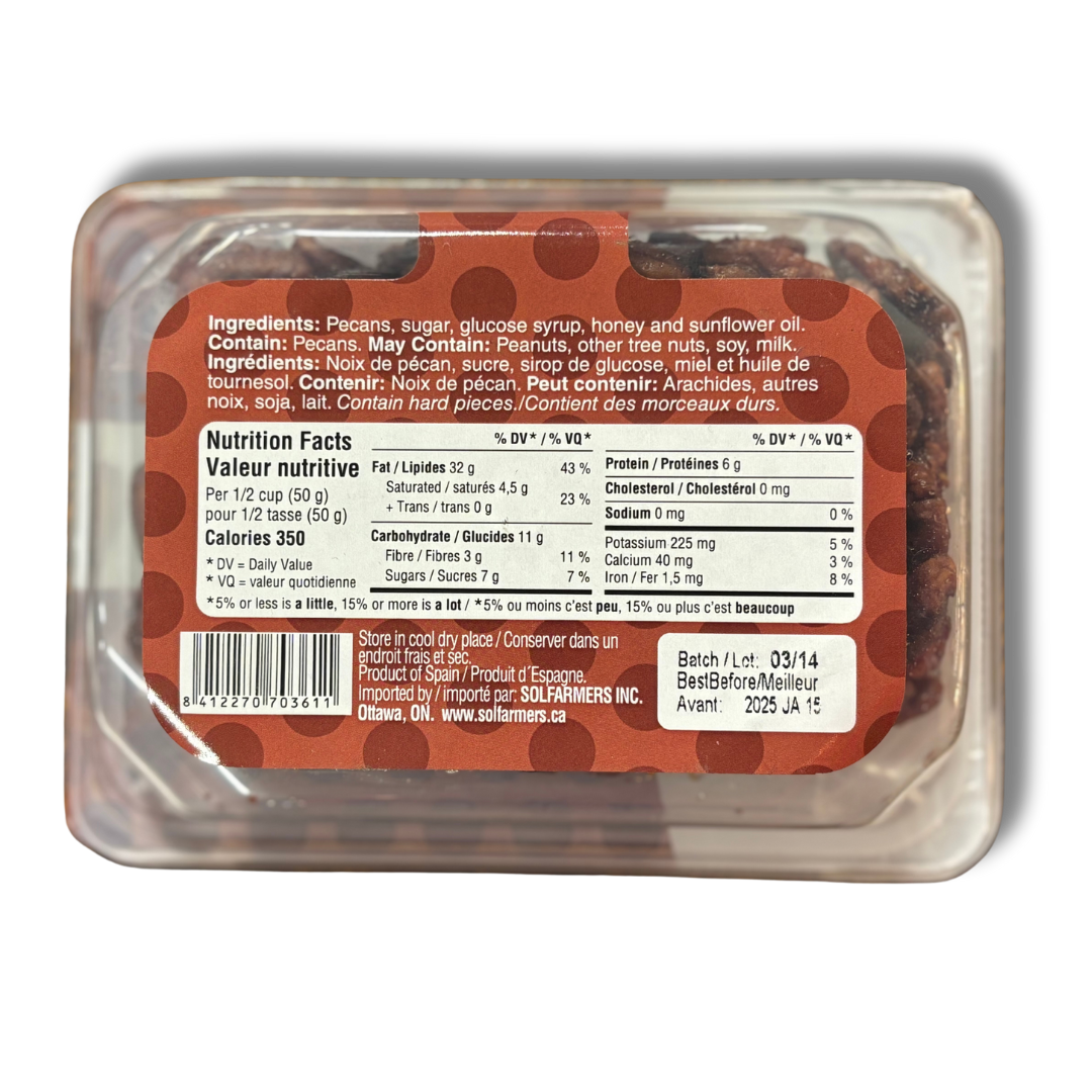El Nogal Caramelized Pecans, tray 100g