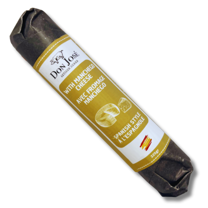 DON JOSÉ. Spanish Salchichón with Manchego Cheese "Salchichón Español con Queso Manchego" Stick 225g