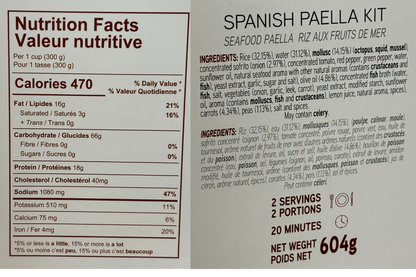 Spanish Seafood Paella Kit "Kit de Paella de Marisco". Conservas Cambados