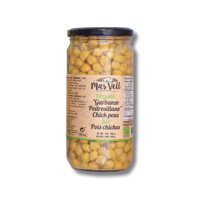 Mas Vell organic chickpeas Pedrosillano in brine, 700 g