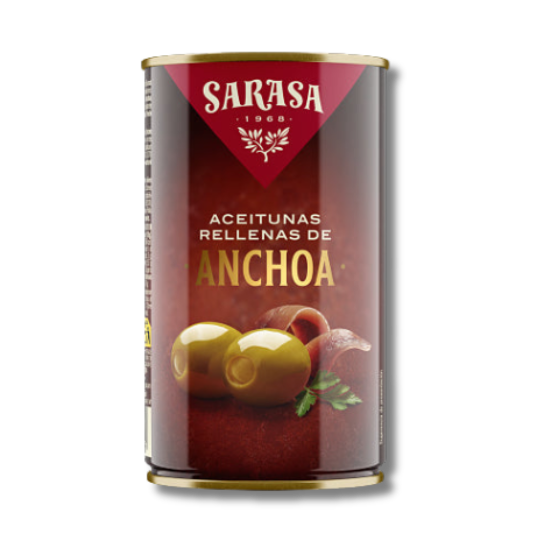 Anchovy Stuffed Manzanilla Olives by Sarasa 1.4 Lt - Solfarmers