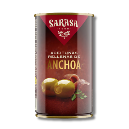 Anchovy Stuffed Manzanilla Olives by Sarasa 1.4 Lt - Solfarmers