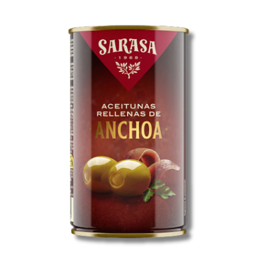 Anchovy Stuffed Manzanilla Olives by Sarasa 1.4 Lt