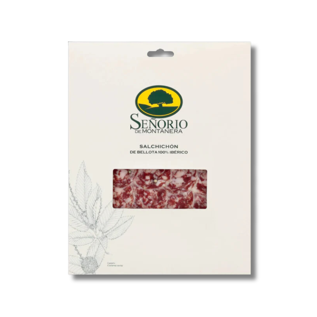 Acorn-Fed Iberian Salchichón "Salchichón Ibérico de Bellota". Señorio de Montanera. (Sliced 100gr) - Solfarmers