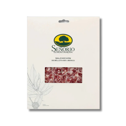 Acorn-Fed Iberian Salchichón "Salchichón Ibérico de Bellota". Señorio de Montanera. (Sliced 100gr) - Solfarmers